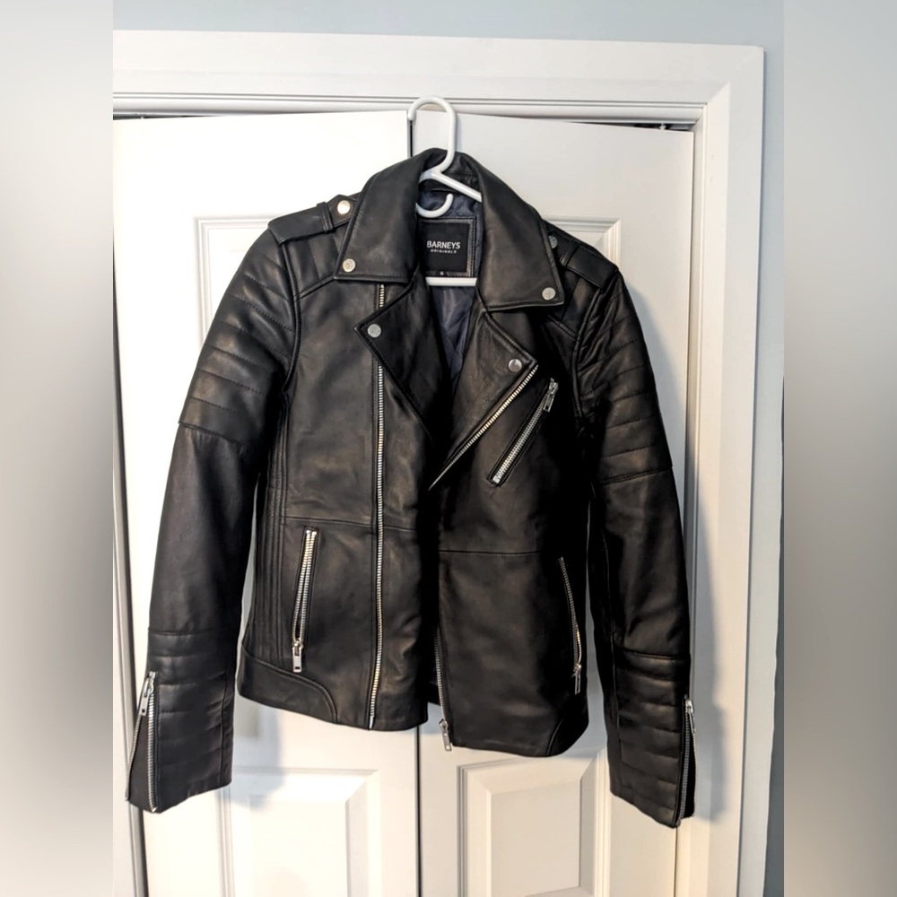 Black Leather jacket, small.